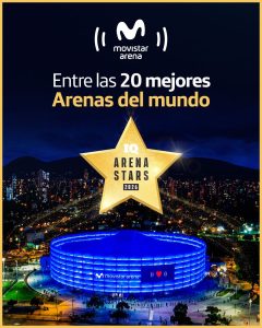 El Movistar Arena es elegido entre los 20 mejores venues del <div>mundo por la prestigiosa revista IQ Magazine</div>