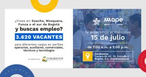 Este miércoles 15 de junio regresa la Feria Laboral SENA a Corabastos con alrededor de 3.700 vacantes en Cundinamarca y Bogotá