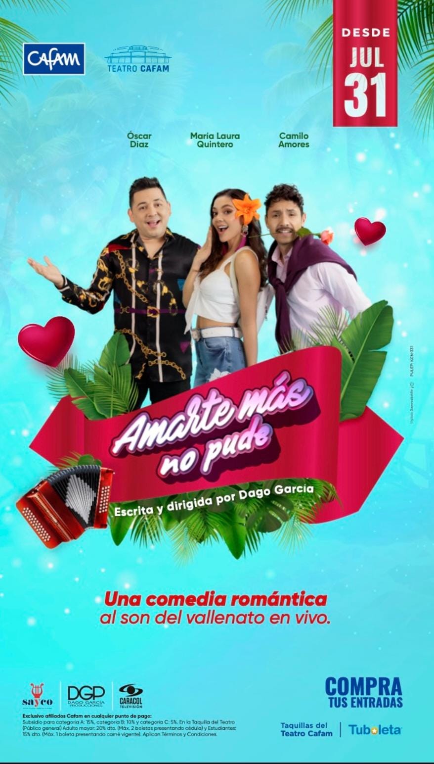 DAGO GARCIA PRODUCCIONES APUESTAN POR EL TEATRO MUSICAL COLOMBIANO CON 