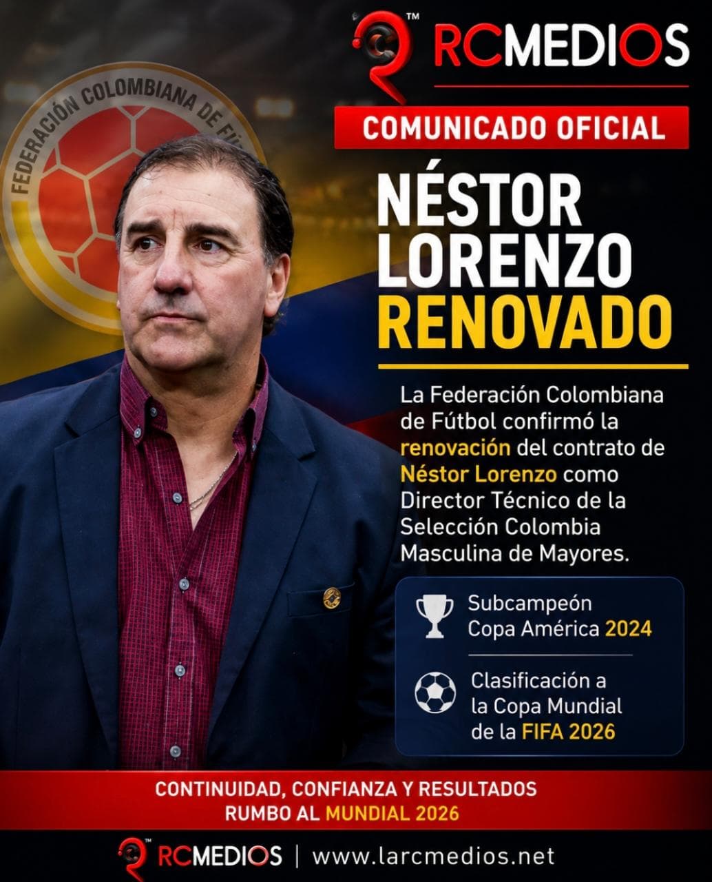 Renovación del Director Técnico Néstor Lorenzo
