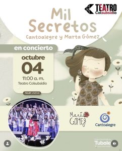 Marta Gómez y Cantoalegre llegan al Teatro Colsubsidio con Mil Secretos, un concierto para celebrar la música y la infancia